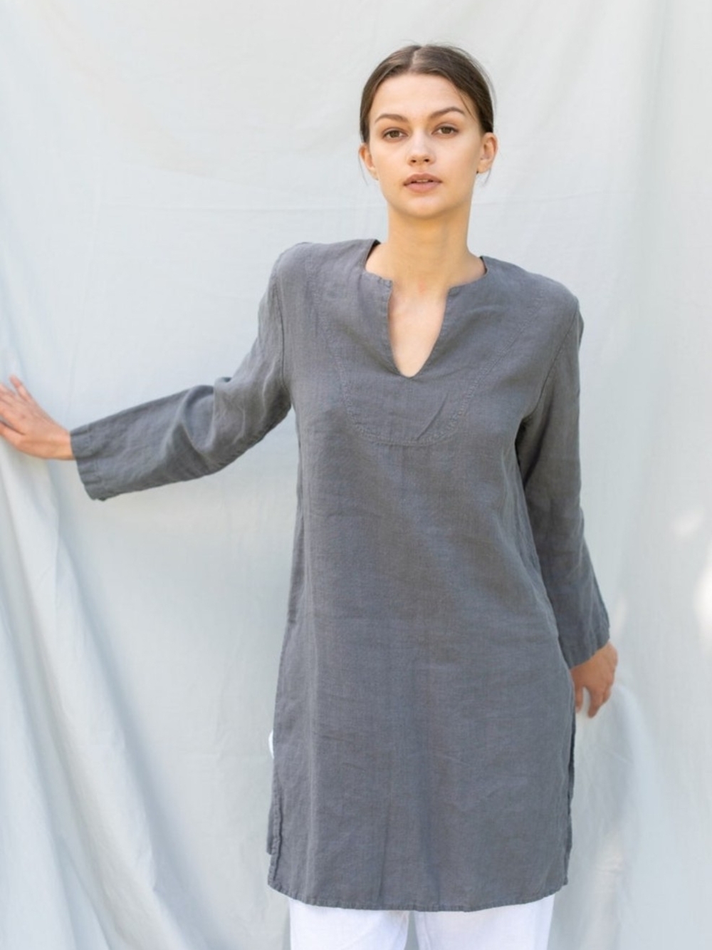 NWOT  Dressmelinen Aka Mooshop, 100% Linen Tunic, Large